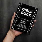 Rock N Roll Gitaar Muziek Edgy Meisje Baby shower Kaart