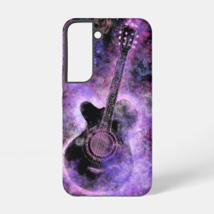 Rock n Roll Gitaar Paars Ik Hou Van Rock Muziek Samsung Galaxy Hoesje