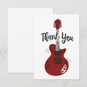 Rock N Roll Gitaar Platte Bedankkaart (Voorkant / Achterkant)