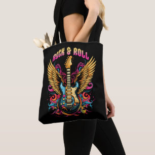 Rock n Roll gitaar vleugels Tote Bag