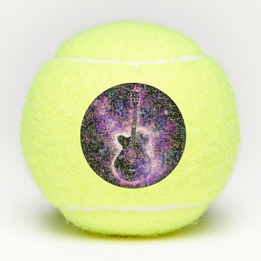 Rock-'n-roll gitaarmuziek Tennisballen (Voorkant)