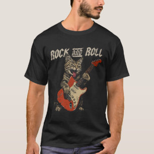 Rock-'n-roll-gitarist Cat  Rock T-shirt