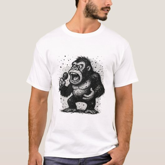 Rock-'n-roll gorilla t-shirt (Voorkant)