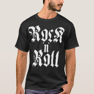 Rock-'n-roll gothic typografie t-shirt