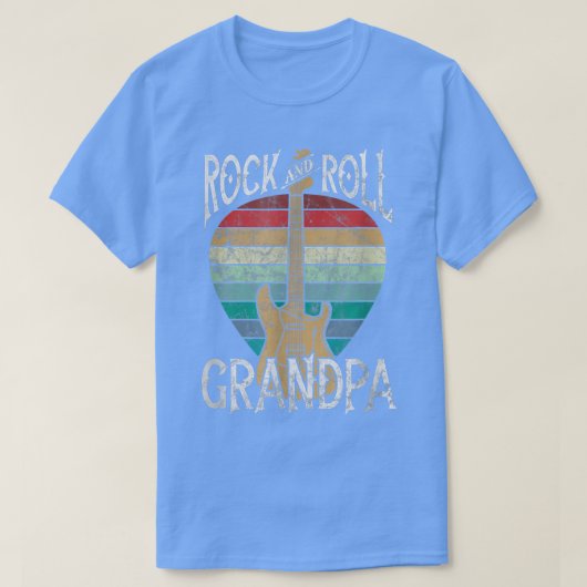 Rock n Roll Grandpa  Guitar Player Gift 277 T-shirt (Design voorkant)