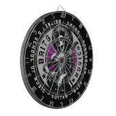 Rock 'n' Roll Graphic - Vrouw Music School Design Dartbord (Voorkant Links)
