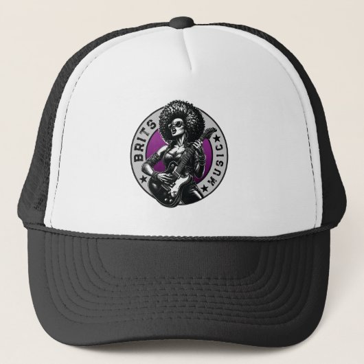 Rock 'n' Roll Graphic - Vrouw Music School Design Trucker Pet (Voorkant)