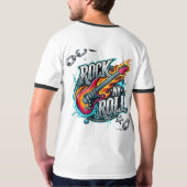 Rock N Roll Grunge Typografie T-shirt (Achterkant)