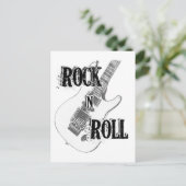 rock n roll guitar briefkaart (Staand voorkant)