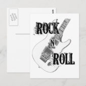 rock n roll guitar briefkaart (Voorkant / Achterkant)