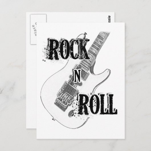 rock n roll guitar briefkaart (Voorkant / Achterkant)