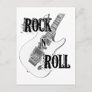 rock n roll guitar briefkaart