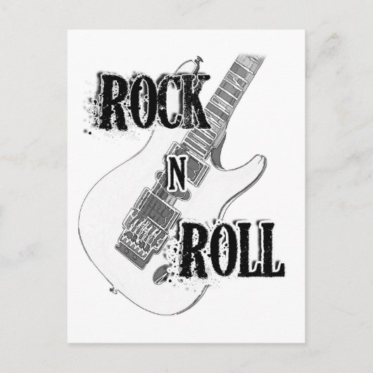 rock n roll guitar briefkaart (Voorkant)