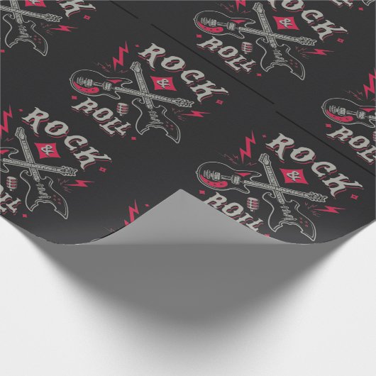 Rock n Roll Guitar Cadeaupapier (Hoek)