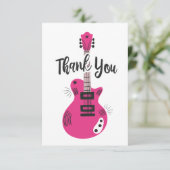 Rock N Roll Guitar Flat - Hartelijk dank Bedankkaart (Staand voorkant)