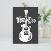 Rock N Roll Guitar Flat - Hartelijk dank Bedankkaart (Staand voorkant)