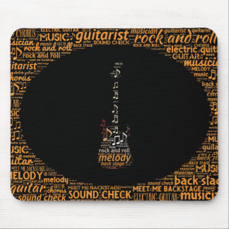 Rock n Roll Guitar Player Art Muismat