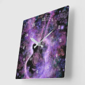 Rock N Roll Guitar Wall Clock - Hot Music Vierkante Klok (Hoek)