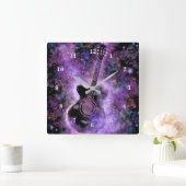 Rock N Roll Guitar Wall Clock - Hot Music Vierkante Klok (Huis)