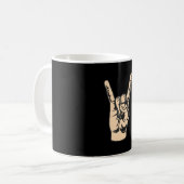 Rock n Roll Hand Koffiemok (Voorkant links)