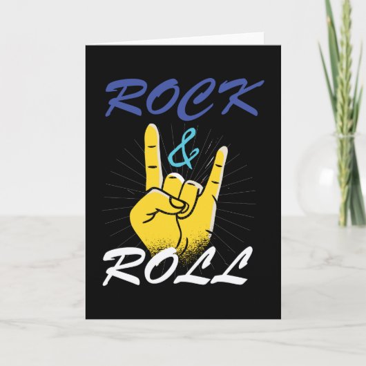 Rock N Roll Hand Sign Kaart (Voorkant)