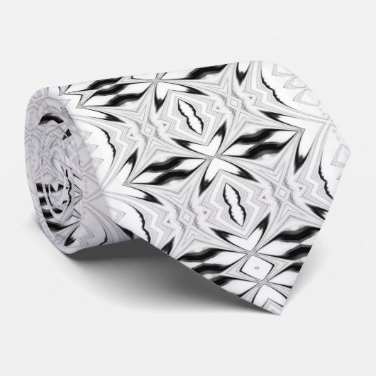 Rock-N-Roll in zwart-wit stropdas (Opgerold)