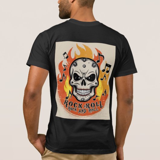 Rock 'n' Roll Inferno Skull T-shirt (Achterkant)