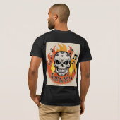 Rock 'n' Roll Inferno Skull T-shirt (Achterkant volledig)