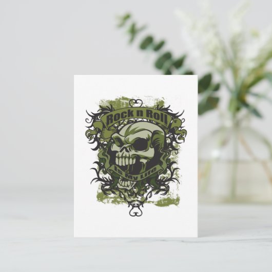 Rock n Roll is mijn leven Briefkaart (Staand voorkant)