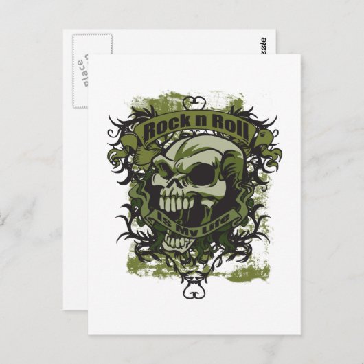 Rock n Roll is mijn leven Briefkaart (Voorkant / Achterkant)
