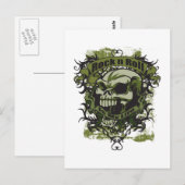 Rock n Roll is mijn Life Skull Briefkaart (Voorkant / Achterkant)