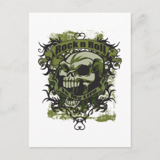 Rock n Roll is mijn Life Skull Briefkaart