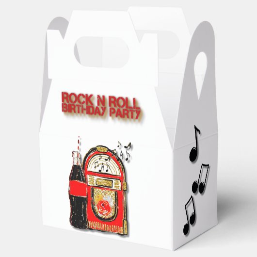 Rock n' Roll Jukebox Birthday Party Bedankdoosjes (Geopend)