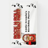 Rock n' Roll Jukebox Birthday Party Spandoek (Verticaal)