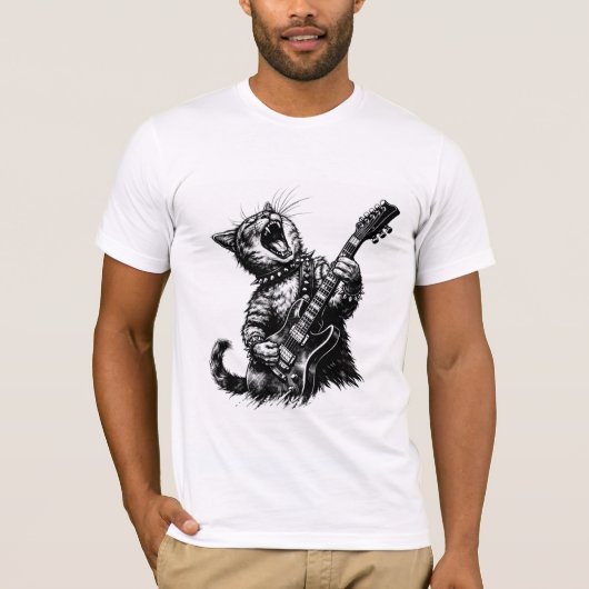 Rock n Roll Kat T-shirt (Voorkant)