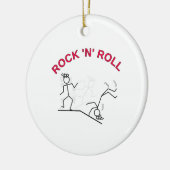 Rock 'N' Roll Keramisch Ornament (Links)