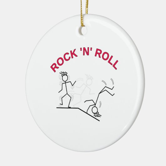 Rock 'N' Roll Keramisch Ornament (Links)
