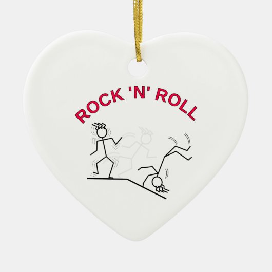 Rock 'N' Roll Keramisch Ornament (Voorkant)