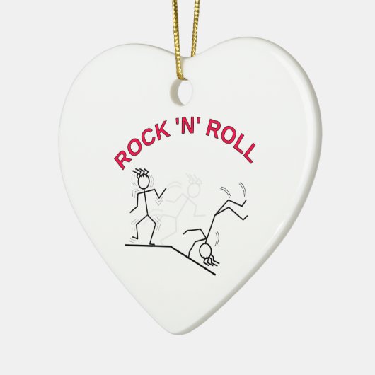 Rock 'N' Roll Keramisch Ornament (Links)