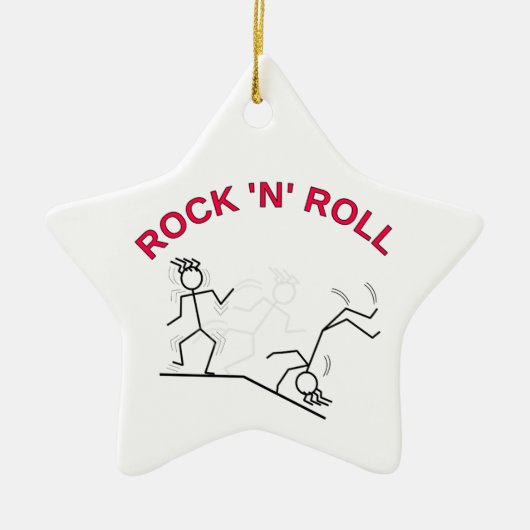 Rock 'N' Roll Keramisch Ornament (Voorkant)