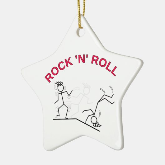 Rock 'N' Roll Keramisch Ornament (Links)