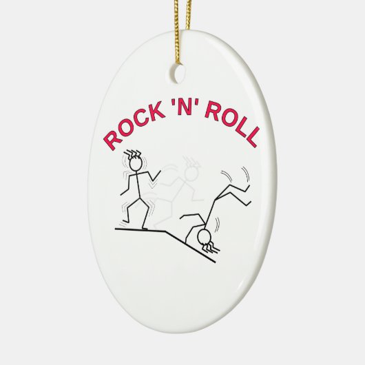 Rock 'N' Roll Keramisch Ornament (Links)