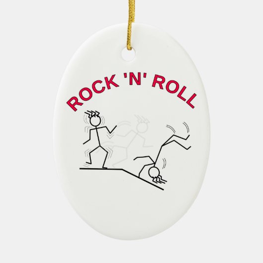Rock 'N' Roll Keramisch Ornament (Voorkant)