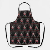 Rock n Roll Kerst Rocker Kerstman Lelijke Kerst Schort (Voorkant)