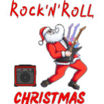 Rock-N-Roll Kerstmis T-shirt<br><div class="desc">Kerstman jammen op de gitaar en spelen door een versterker. Rock N Roll Kersttijd. Vergroot uw vakantie met dit rockin design.</div>