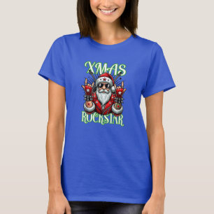 Rock-n-Roll Kerstsweatshirt - Rocker Santa T-shirt