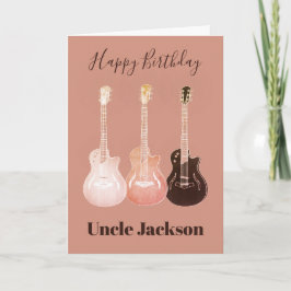 Rock n Roll Landelijke Gitaren Oom Naam Kaart
