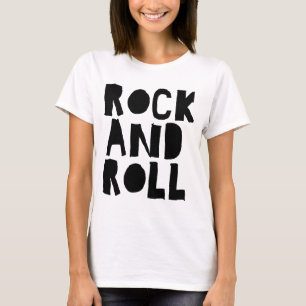 rock-'n-roll logoontwerp in vet lettertype t-shirt