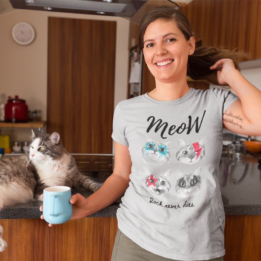Rock n Roll Meow Cats Rock T-shirt