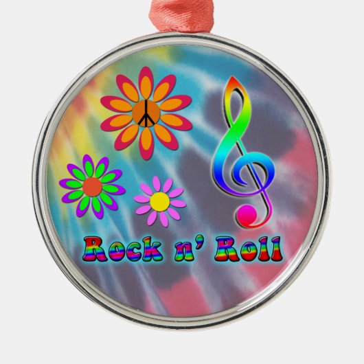 Rock n' Roll Metalen Ornament (Voorkant)